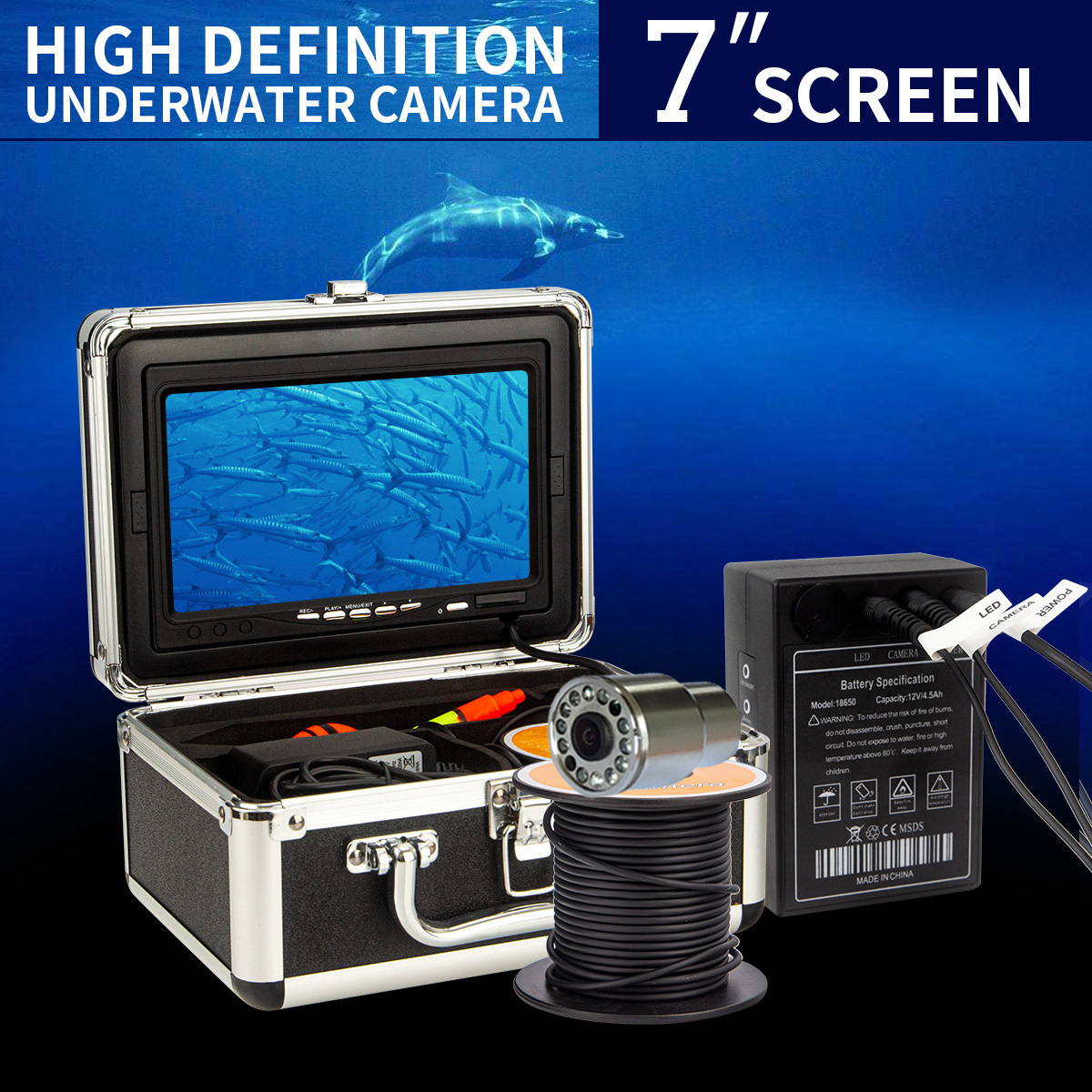IP68 full waterproof 12 LEDS 7 - Fish Finder Case review and price