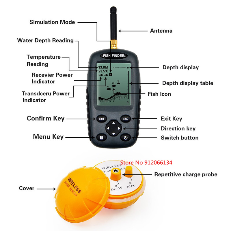 Wireless Fish Finder Portable  - Fish Finder Transducer review and price