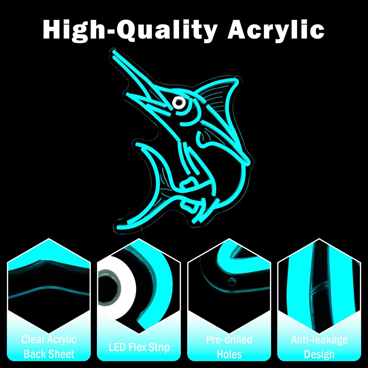 Marlin Fish Neon Sign Deep Sea - Fishing Light review and price