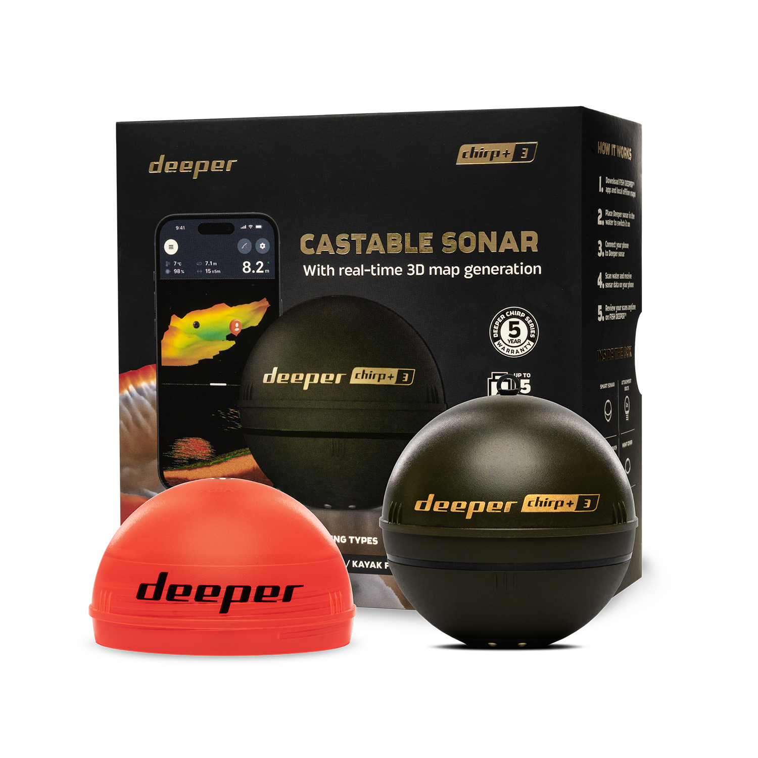 Deeper Smart Sonar Chirp+3 Fis - Fish Finder Gps review and price