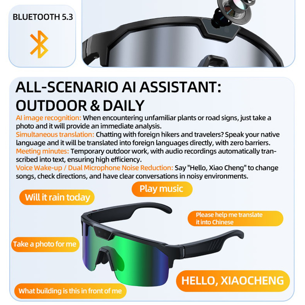 AI Smart Cycling Glasses Men W - Fishing Camera review and price